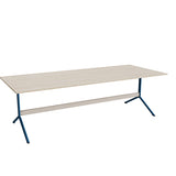 Bord Atlas 1134, 2400x1000mm, højde 720, eg højtrykslaminat, blåt stel