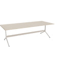 Tranås Skolmöbler Bord Atlas 1134, 2400x1000mm, højde 720, eg højtrykslaminat, hvidt stel – Caféborde