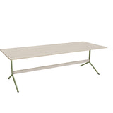 Bord Atlas 1134, 2400x1000mm, højde 720, eg højtrykslaminat, grønt stel