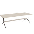 Tranås Skolmöbler Bord Atlas 1134, 2400x1000mm, højde 720, eg højtrykslaminat, gråt stel – Caféborde