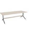 Tranås Skolmöbler Bord Atlas 1134, 2400x1000mm, højde 720, eg højtrykslaminat, sortolivent stel – Caféborde