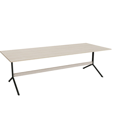 Bord Atlas 1134, 2400x1000mm, højde 720, eg højtrykslaminat, sortolivent stel