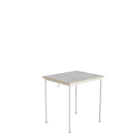 Elevbord 166 700x600 mm Højde 720 mm Lys grå linoleum på hvidt understel – image 2