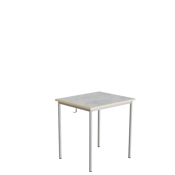 Elevbord 166 700x600 mm Højde 720 mm Lys grå linoleum på alugråt understel – image 2