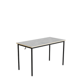 Elevbord 166 1200x600 mm Højde 720 mm Lys grå linoleum på sort understel – image 2