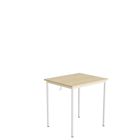 Elevbord 166 700x600 mm Højde 720 mm Lydabsorberende birk laminat på hvidt understel – image 2