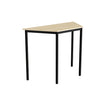 Tranås Skolmöbler Bord Combi 195, trapezformet, 1200/600x520 mm Højde 900 med lydabsorberende birk laminat, sort stel – Elevborde