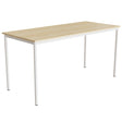 Tranås Skolmöbler Bord Combi 200, 1800x800 mm Højde 900 mm Birk laminat, hvidt stel – Elevborde