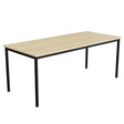 Tranås Skolmöbler Bord Combi 200, 1800x800 mm Højde 720 mm Lyddæmpende birk laminat på sort stel – Elevborde