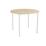 Bord Combi 206, Ø1200 mm, højde 900 mm, birk laminat på hvidt stel