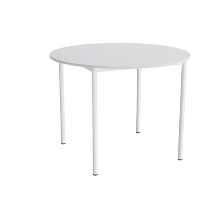 Bord Combi 206, Ø1200 mm, højde 900 mm, grå laminat på hvidt stel