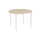 Bord Combi 206, Ø1200 mm, højde 800 mm, beige linoleum på hvidt stel