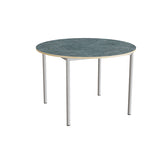 Bord Combi 206, Ø1200 mm, højde 800 mm, mørk grå linoleum på alugråt stel