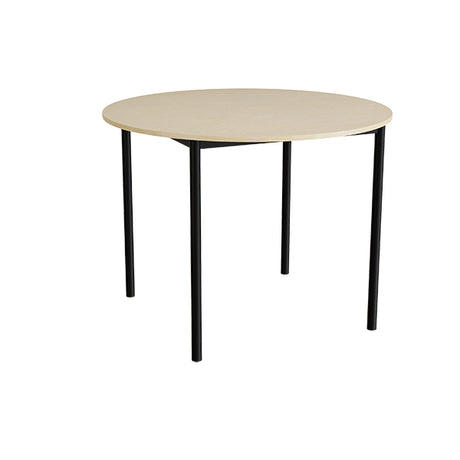 Bord Combi 206, Ø1200 mm, højde 900 mm, beige linoleum på sort stel