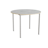 Bord Combi 206, Ø1200 mm, højde 900 mm, lys grå linoleum på alugråt stel