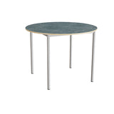 Bord Combi 206, Ø1200 mm, højde 900 mm, mørk grå linoleum på alugråt stel