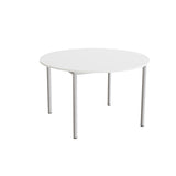 Bord Combi 206, Ø1200 mm, højde 720 mm, lydabsorberende hvid laminat på alugråt stel