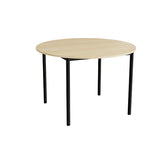 Bord Combi 206, Ø1200 mm, højde 800 mm, lydabsorberende birkelaminat på sort stel