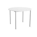 Bord Combi 206, Ø1200 mm, højde 900 mm, lydabsorberende hvid laminat på alugråt stel