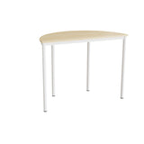 Bord Combi 209, 1200x600 mm højde 900 mm med birk laminat, hvid stel – image 1