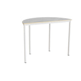 Bord Combi 209, 1200x600 mm højde 900 mm med lys grå linoleum, hvid stel – image 1