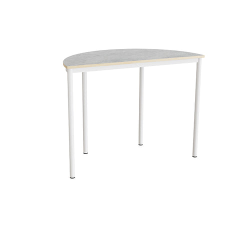 Bord Combi 209, 1200x600 mm højde 900 mm med lys grå linoleum, hvid stel – image 1