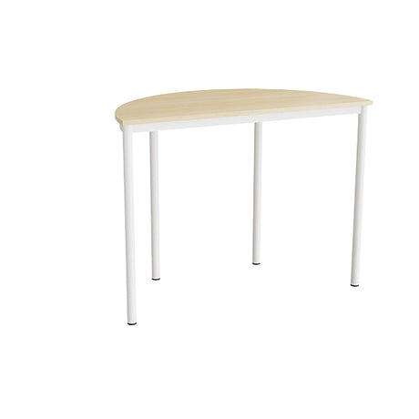 Bord Combi 209, 1200x600 mm højde 900 mm med lydabsorberende birk laminat, hvid stel – image 1