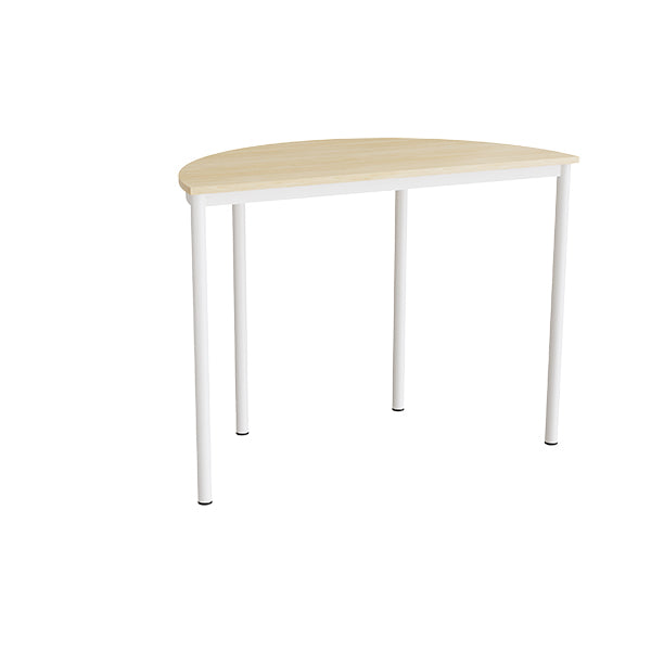 Tranås Skolmöbler Bord Combi 209, 1200x600 mm højde 900 mm med lydabsorberende birk laminat, hvid stel – Elevborde