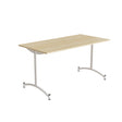 Tranås Skolmöbler Bord Zeb 231, 1400x700 mm Højde 720 mm, Birk laminat, Hvidt stel – Kantineborde