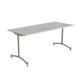 Bord Zeb 231, 1650x700 mm Højde 720 mm, Lys grå linoleum, Alu stel