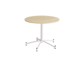 Rundt bord Zam Ø900 mm, birk laminat på hvidt stel