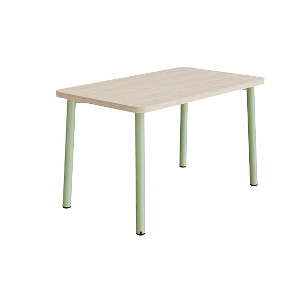 Tranås Skolmöbler Bord Add 590, 1200x700 mm højde 720 mm med hvidpigmenteret eg, grønt stel – Caféborde