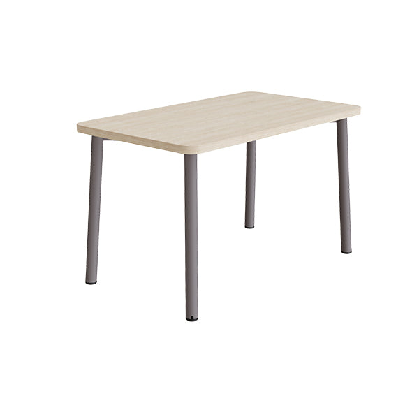 Tranås Skolmöbler Bord Add 590, 1200x700 mm højde 720 mm med lydabsorberende hvidpigmenteret eg, gråt stel – Caféborde