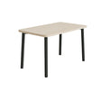 Tranås Skolmöbler Bord Add 590, 1200x700 mm højde 720 mm med lydabsorberende hvidpigmenteret eg, sortoliven stel – Caféborde