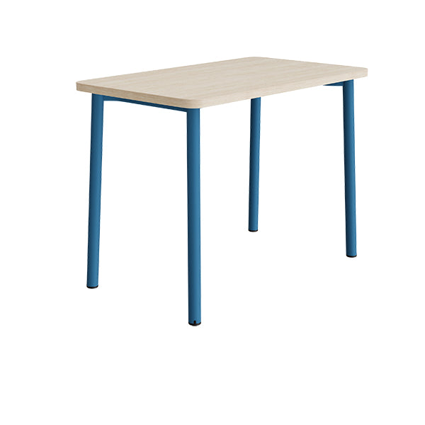 Tranås Skolmöbler Bord Add 590, 1200x700 mm højde 900 mm med lydabsorberende hvidpigmenteret eg, blåt stel – Caféborde