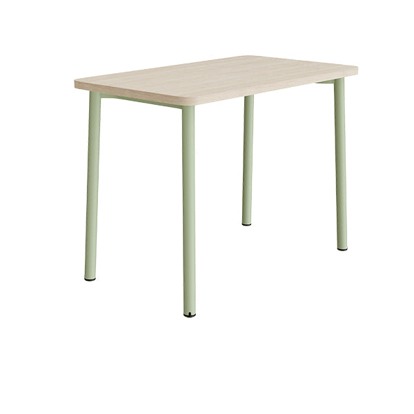 Tranås Skolmöbler Bord Add 590, 1200x700 mm højde 900 mm med hvidpigmenteret eg, grønt stel – Caféborde