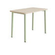 Tranås Skolmöbler Bord Add 590, 1200x700 mm højde 900 mm med lydabsorberende hvidpigmenteret eg, grønt stel – Caféborde