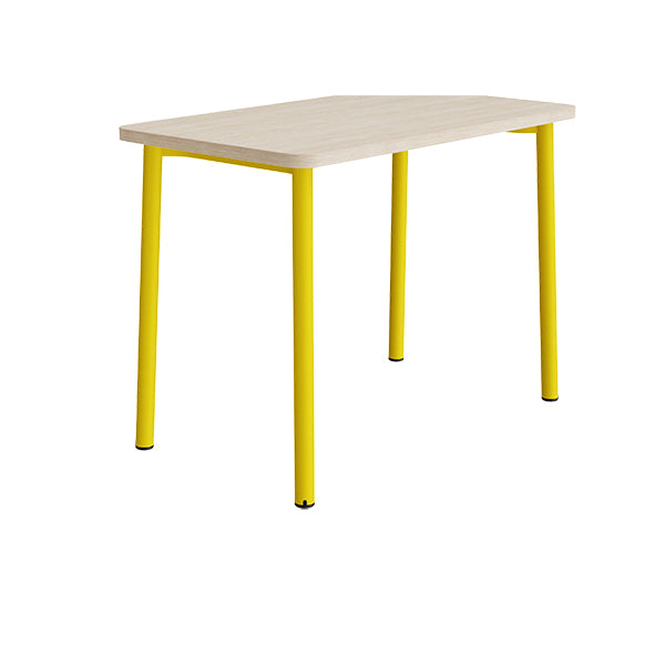 Bord Add 590, 1200x700 mm højde 900 mm med hvidpigmenteret eg, gult stel