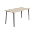 Tranås Skolmöbler Bord Add 590, 1400x700 mm højde 720 mm med lydabsorberende hvidpigmenteret eg, gråt stel – Caféborde