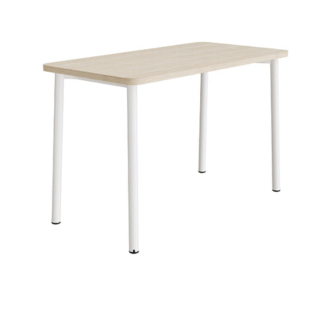Tranås Skolmöbler Bord Add 590, 1400x700 mm højde 900 mm med lydabsorberende hvidpigmenteret eg, hvidt stel – Caféborde