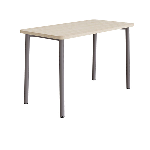 Tranås Skolmöbler Bord Add 590, 1400x700 mm højde 900 mm med lydabsorberende hvidpigmenteret eg, gråt stel – Caféborde