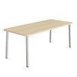 Tranås Skolmöbler Bord Add 590, 1800x800 mm højde 720 mm med birk laminat, alu stel – Caféborde