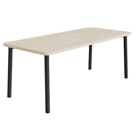 Bord Add 590, 1800x800 mm højde 720 mm med hvidpigmenteret eg, sortoliven stel