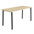 Tranås Skolmöbler Bord Add 590, 1800x800 mm højde 900 mm med birk laminat, sort stel – Caféborde