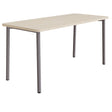 Tranås Skolmöbler Bord Add 590, 1800x800 mm højde 900 mm med lydabsorberende hvidpigmenteret eg, gråt stel – Caféborde