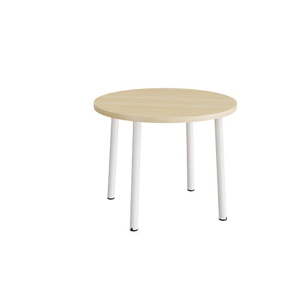 Tranås Skolmöbler Bord Add 590, Ø900 mm, højde 720 mm, birk laminat på hvidt stel – Caféborde