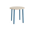 Bord Add 590, Ø900 mm, højde 900 mm, hvidpigmenteret eg laminat på blåt stel