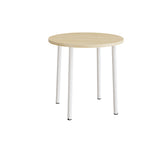 Bord Add 590, Ø900 mm, højde 900 mm, birk laminat på hvidt stel