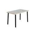 Tranås Skolmöbler Bord Add 590, 1200x700 mm højde 720 mm med lys grå linoleum, sort stel – Caféborde