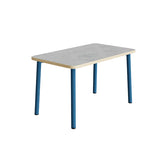 Bord Add 590, 1200x700 mm højde 720 mm med lys grå linoleum, blåt stel